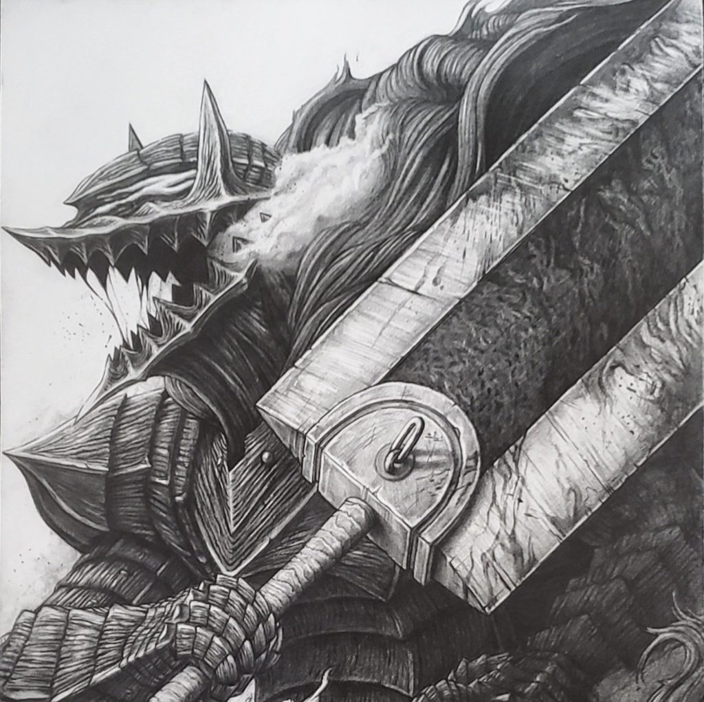 a pencil illustration by artist Lenny Romero