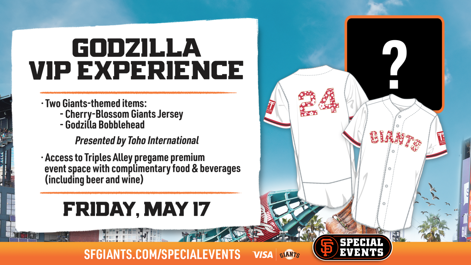 Godzilla is Teaming Up With The San Francisco Giants For The Ultimate VIP Night