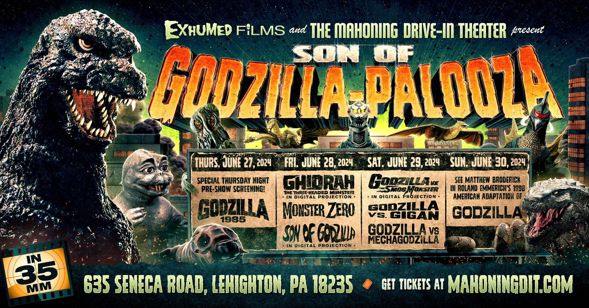 SON OF GODZILLA-PALOOZA To Screen at Historic Mahoning Drive-In Theater