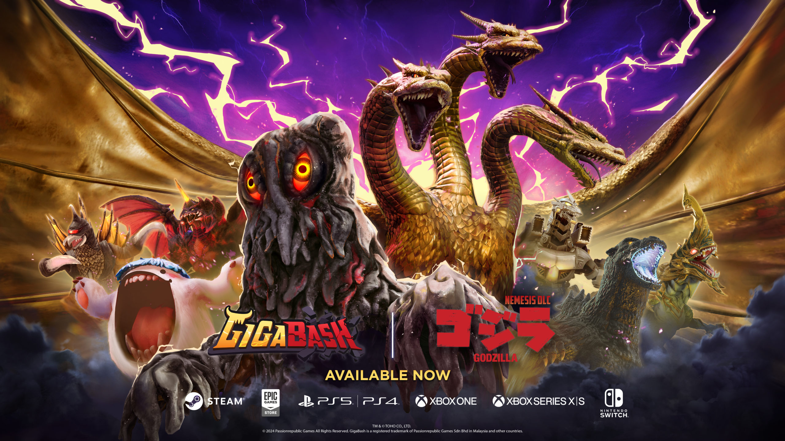 Godzilla: Nemesis DLC – King Ghidorah & Hedorah Invade GigaBash!