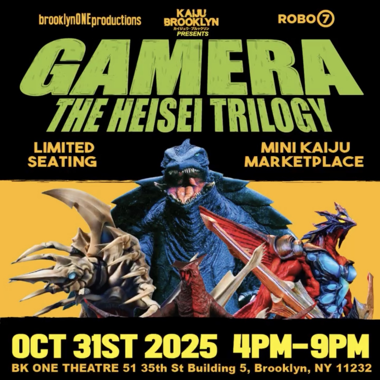 Kaiju Brooklyn Presents Heisei Gamera Trilogy This Halloween